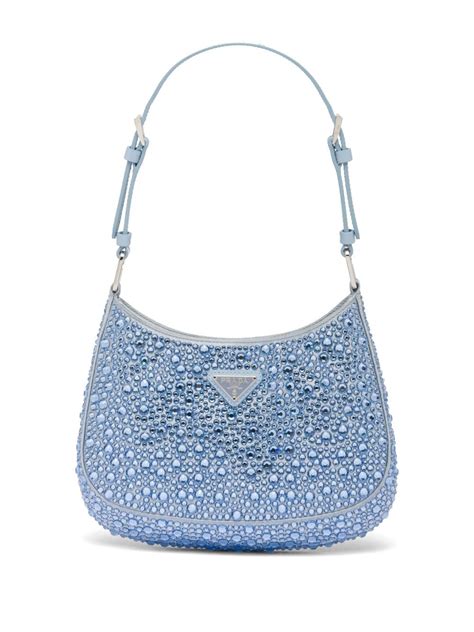 crystal prada cleo|prada cleo hobo shoulder bag.